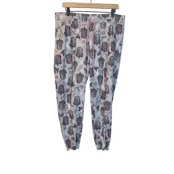 $10 SALE Harry Potter Gryffindor Grey Soft Fleece Pajama Pants Drawstring Sz XL - Picture 1 of 7